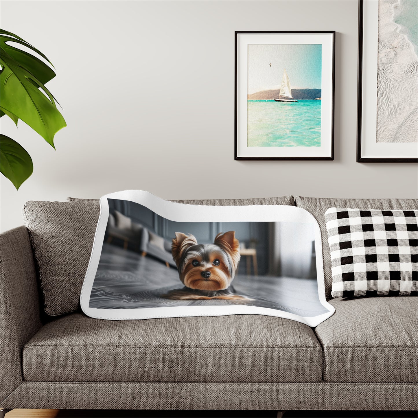 Cozy Sherpa Blanket, Soft Textured Throw, Pet-Friendly Decor, Perfect for Home, Gifts and Cozy Evenings, Two-Tone Design