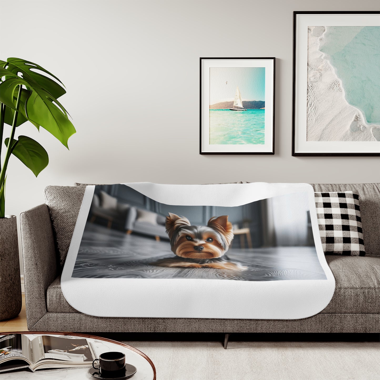 Cozy Sherpa Blanket, Soft Textured Throw, Pet-Friendly Decor, Perfect for Home, Gifts and Cozy Evenings, Two-Tone Design