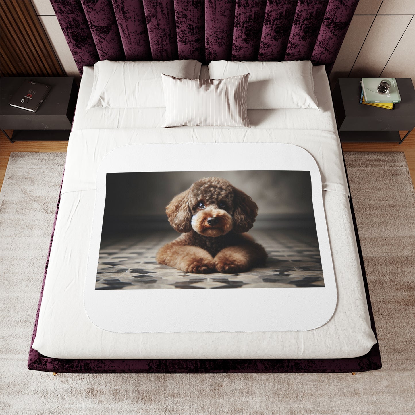 Cozy Sherpa Blanket in Two Warm Colors, Soft Plush Throw for Home, Ideal for Camping, Gifts, and Winter Evenings, Pet Lovers Blankets