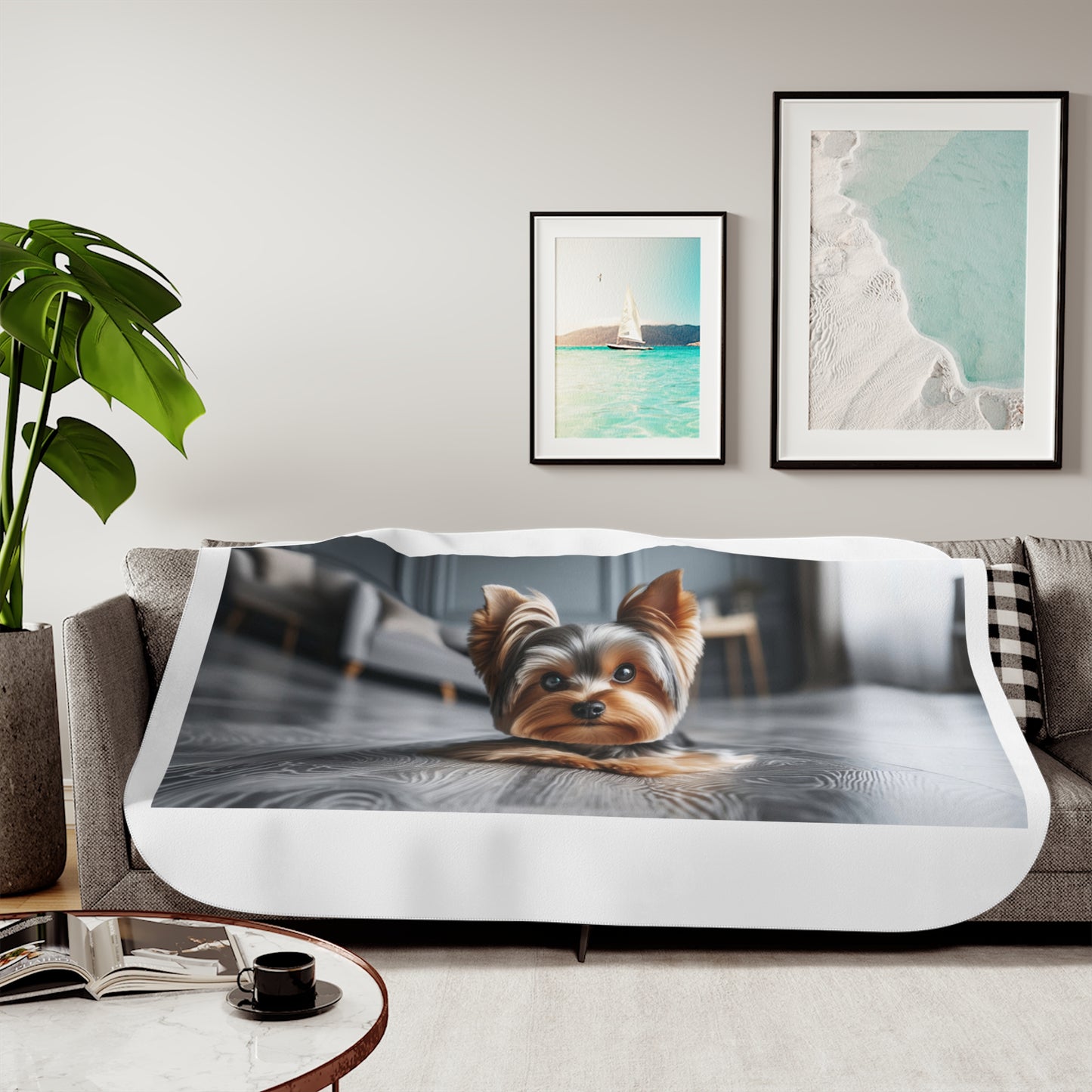 Cozy Sherpa Blanket, Soft Textured Throw, Pet-Friendly Decor, Perfect for Home, Gifts and Cozy Evenings, Two-Tone Design