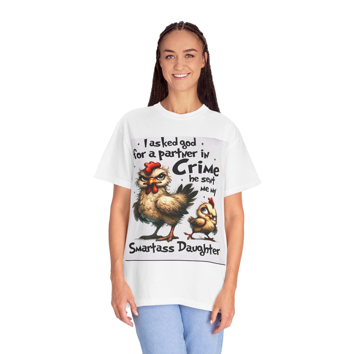 Smartass Daughter T-shirt, Funny Chicken Tee, Gift for Mom, Birthday, Unique Humor Apparel, Family Fun Style