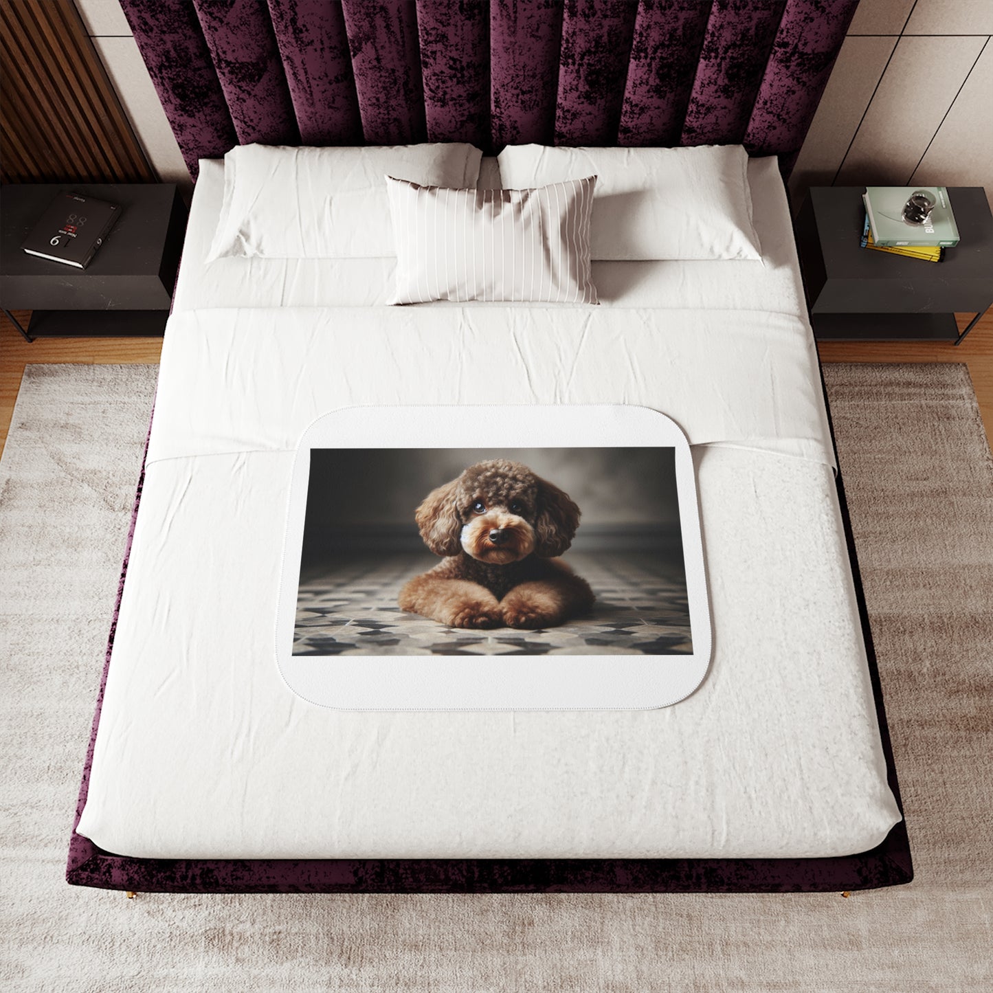 Cozy Sherpa Blanket in Two Warm Colors, Soft Plush Throw for Home, Ideal for Camping, Gifts, and Winter Evenings, Pet Lovers Blankets
